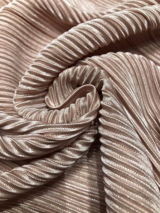 Satin Plisat, Bej