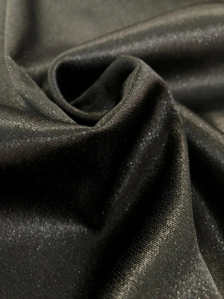 Tafta elastica cu sclipici , Negru
