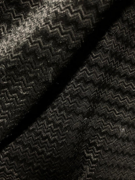 Catifea Elastica, Model Zig-Zag , Negru