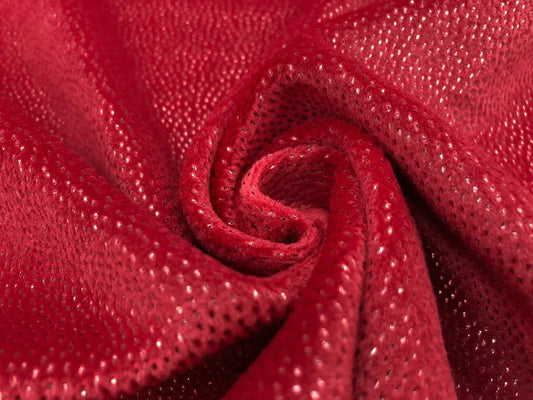 Catifea Super Soft cu sclipici , Rosu