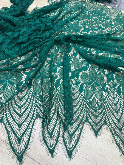 Dantela Chantily , Verde - Cupon 3m - Cod 0017