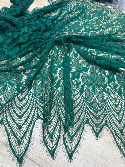Dantela Chantily , Verde - Cupon 3m - Cod 0017