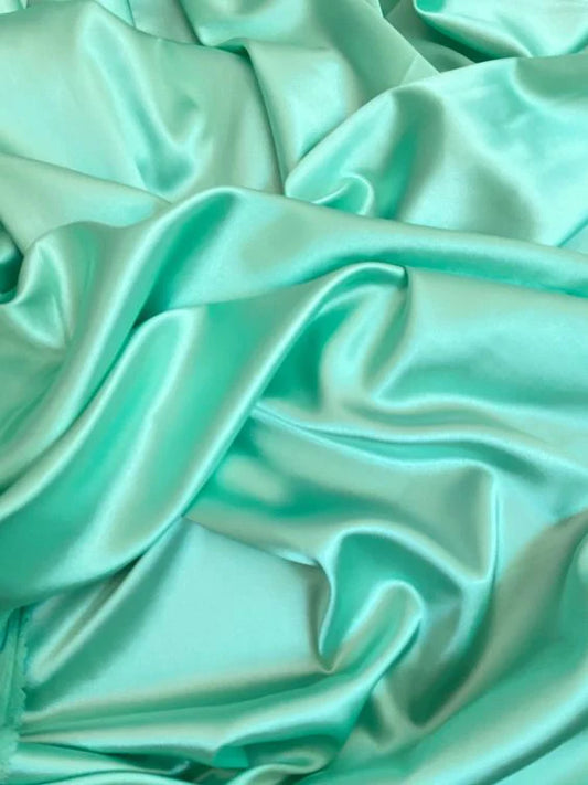 Satin Elastic , Verde Aqua